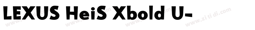 LEXUS HeiS Xbold U字体转换